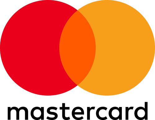 mastercard Two overlapping circles, one red and one yellow, form the Mastercard logo with an orange intersection.